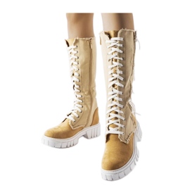 Beige tygisolerade Palmer-stövlar - Solea