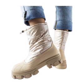 Beige snöstövlar med Cendrillon-manschett - Solea