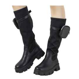 Svarta stövlar med väska Joly - Solea