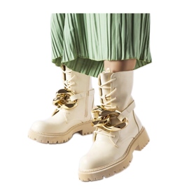 Beiga vandringskängor med Galar-kedja - Solea beige