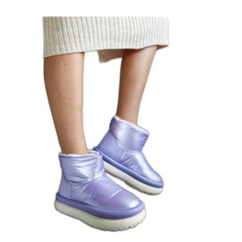 Lila varma plattformssnöskor purpur