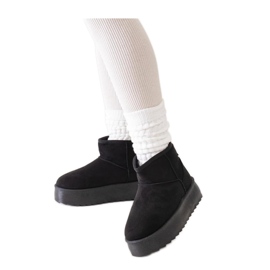 Svarta casual snökängor med hög plattform