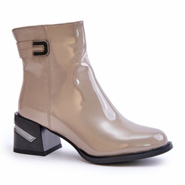 S.Barski Patent högklackade stövlar isolerade MR880-093 Grå