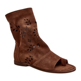 Zazoo 3437 höga sandaler Brun