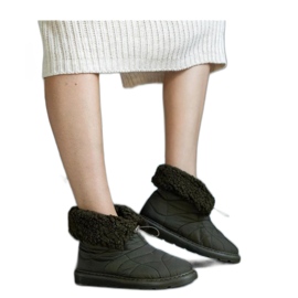 Gröna isolerade snöstövlar med manschett Caellita - Solea