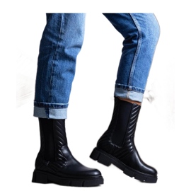 Svarta stövletter med bälte Kevin - Solea