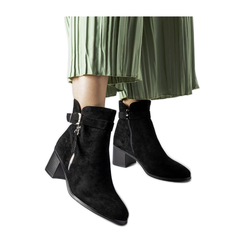 Svarta lågklackade ankelboots från Bédard - Solea