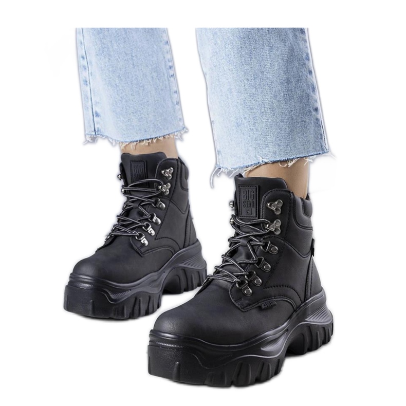 Big Star svarta stövlar KK274368