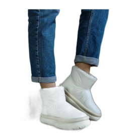 Beige varma plattformssnöskor