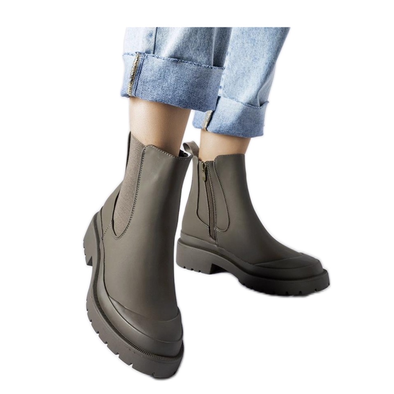 Gröna gummistövlar och ankelstövlar för kvinnor