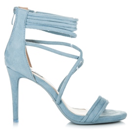 Vices Blå sandaler på hög klack