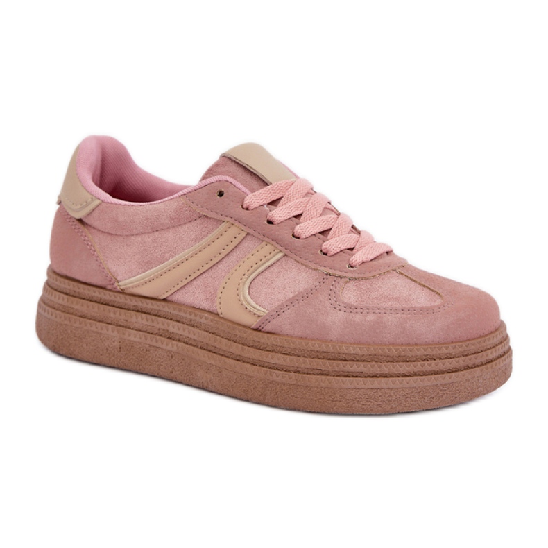 Plattsneakers för kvinnor Rosa