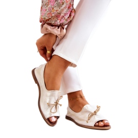 Balettlägenheter Modell Nicole 2660/004 Vit/Guld gyllene