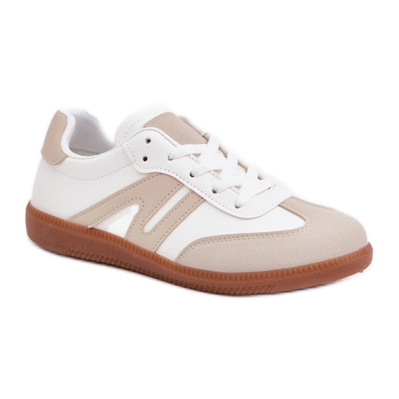 Snörade Sportskor 7112 Vit/Beige