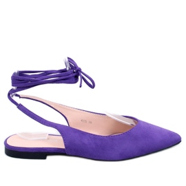Lila knuten Slingback Balett Flats purpur