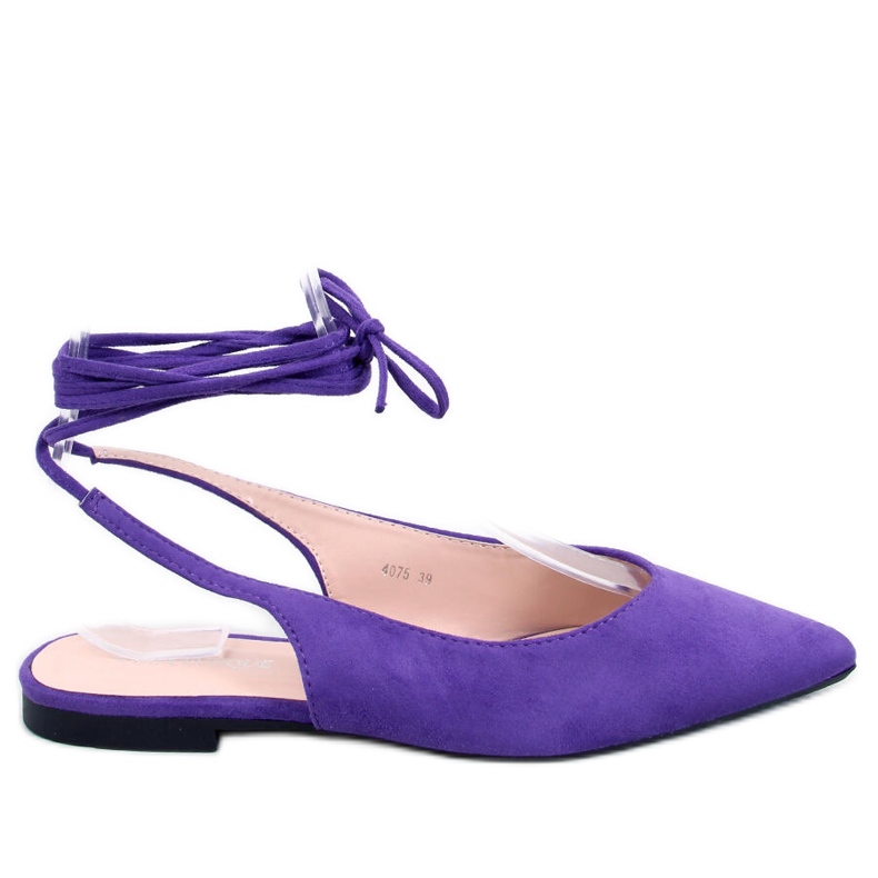 Lila knuten Slingback Balett Flats violett
