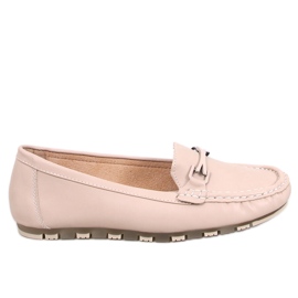 Seastar Klassiska loafers med innersula i beige läder