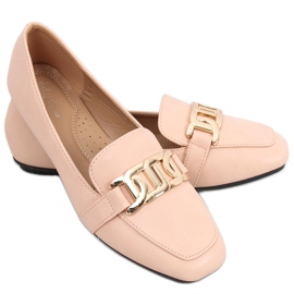 Kvinnors loafers med rosa kedja