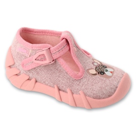 Befado barntofflor med spänne 110P505 rosa