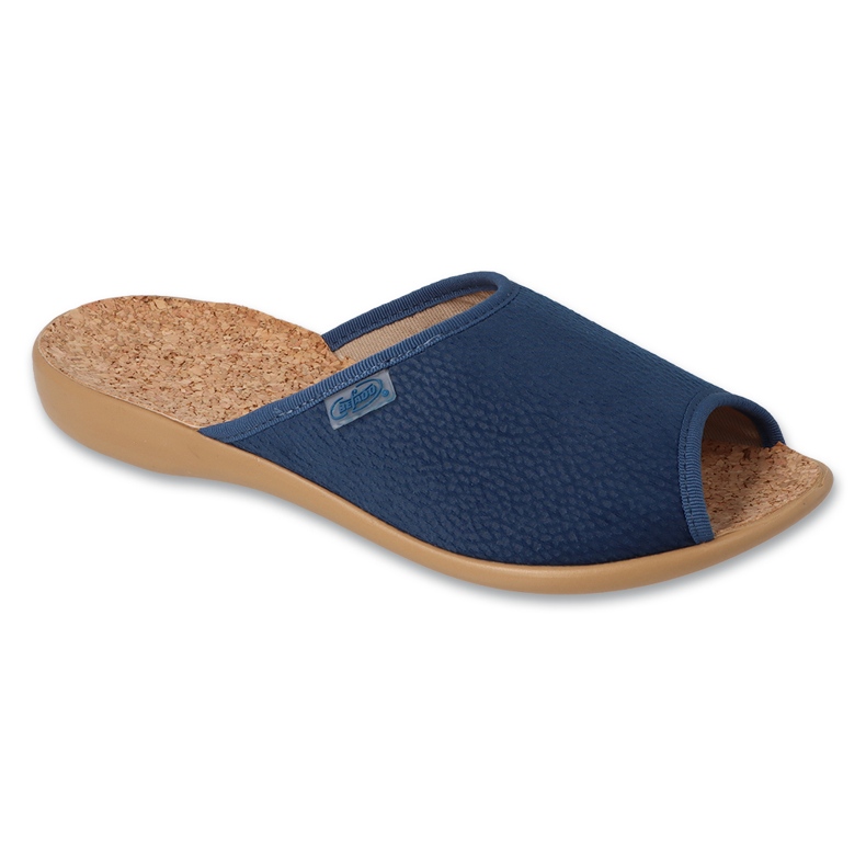 Befado damtofflor med kork PU-inlägg 254D158 blå