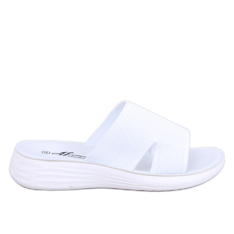 Kvinnors OpenWork Flip Flops Soft White vit