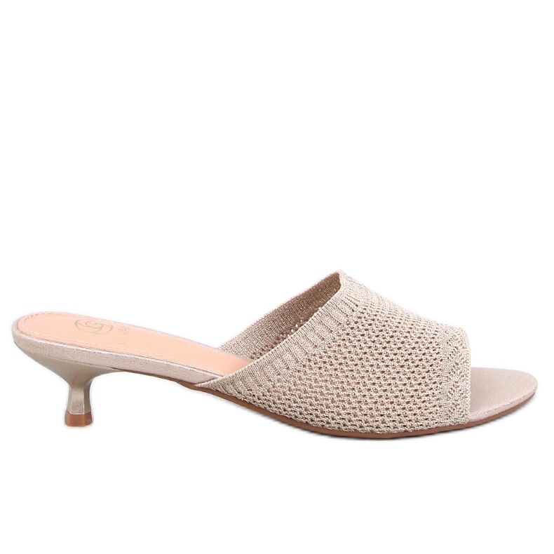 Women's Openwork Flip flops på guld beige