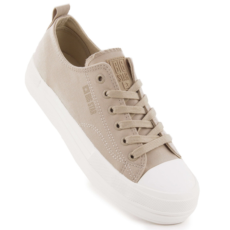 Damsneakers på plattformen beige Big Star LL274969