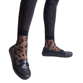 Svarta klassiska mockasiner av ekologiskt läder