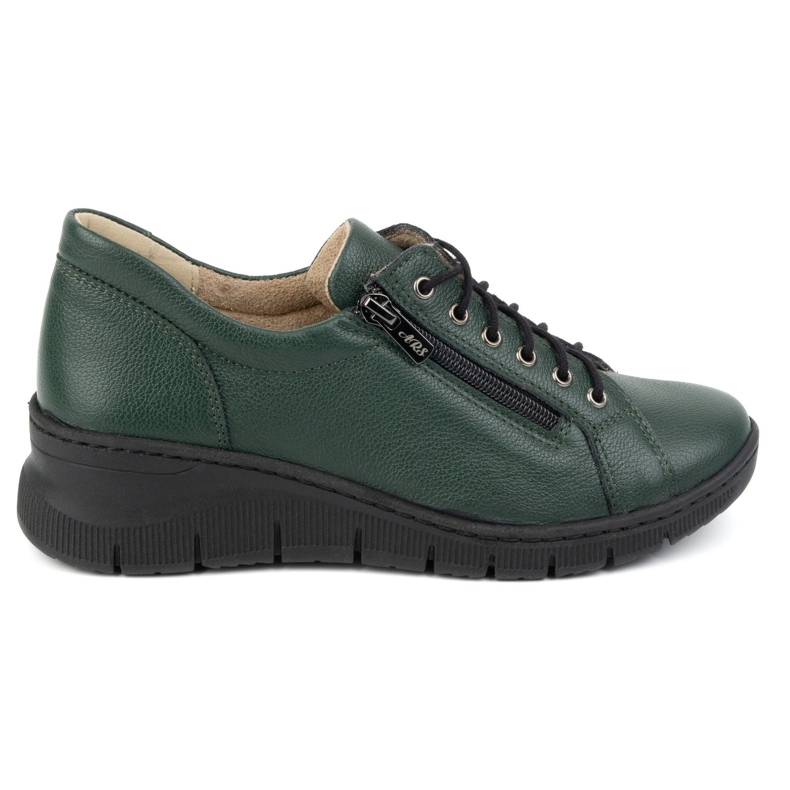 Olivier Skinnskor för kvinnor med kil, tjock sula, 1236 grön