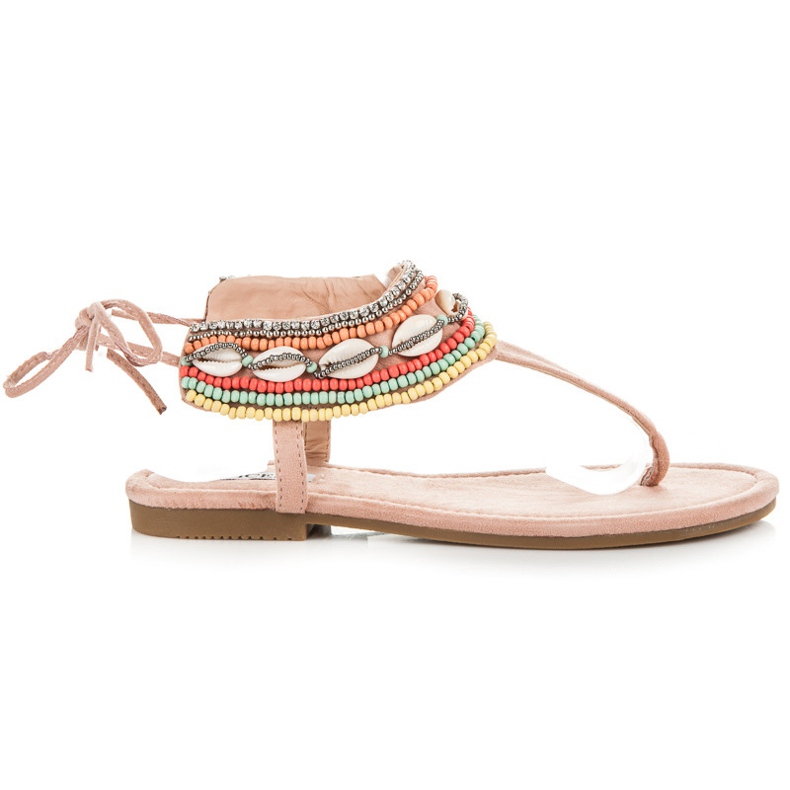 Vices Knyt etno sandaler rosa
