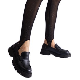 Svarta dammockasiner gjorda av ekologiskt läder