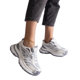 Gråa damsportsneakers