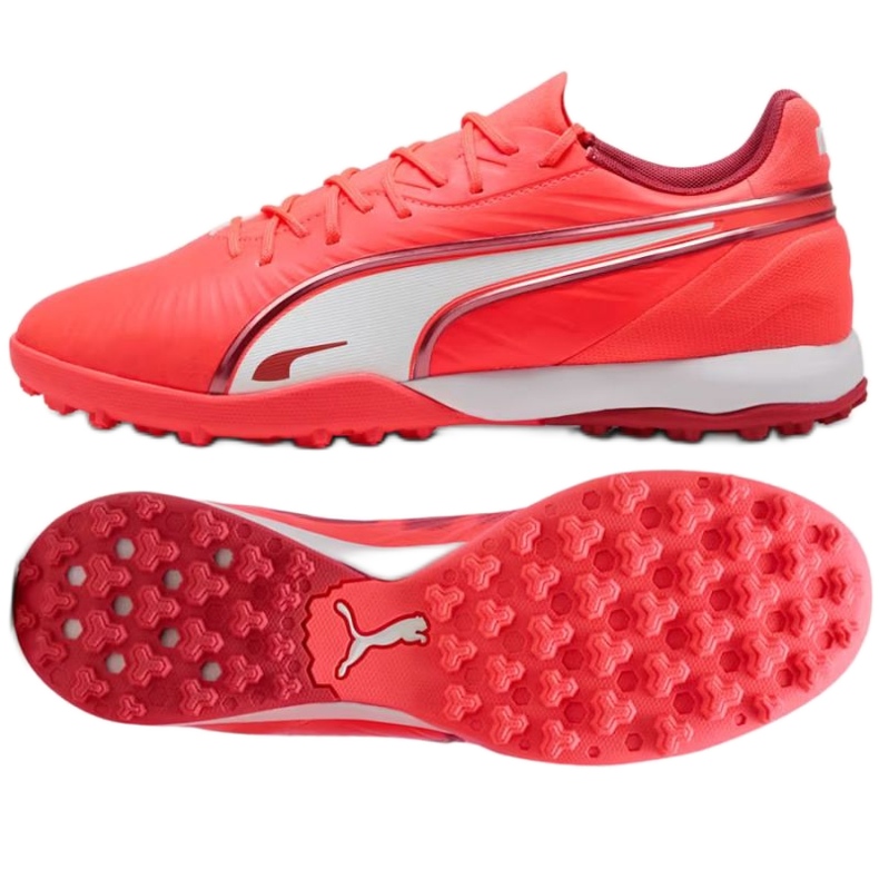 Puma King Match TT 108313-01 Röda fotbollsskor
