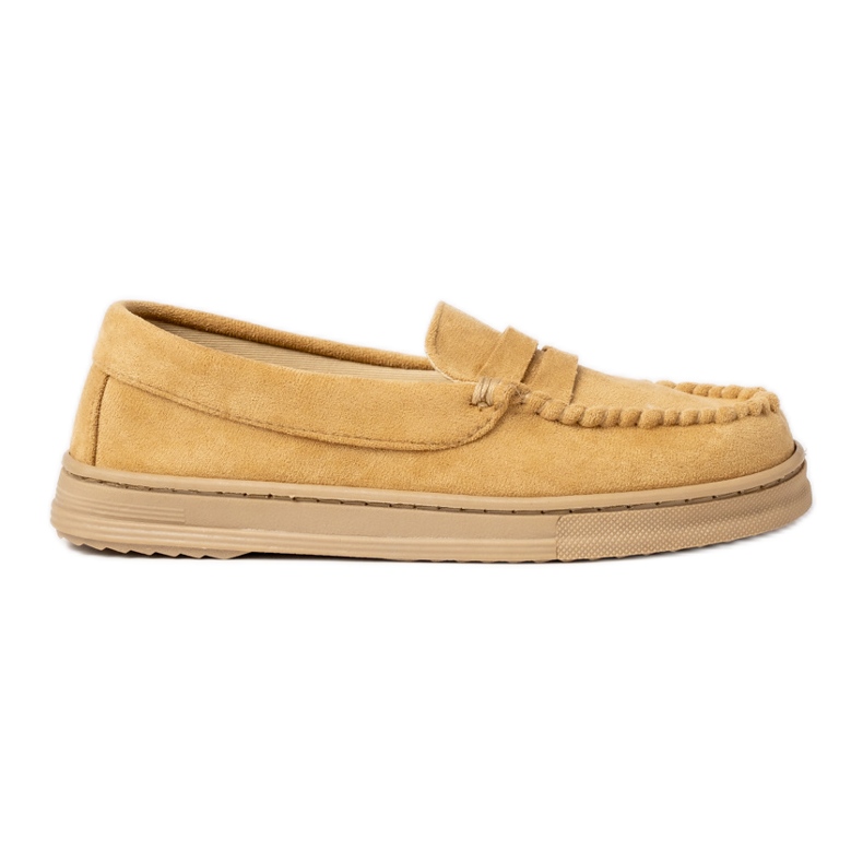 Kvinnokamel mocka loafers beige
