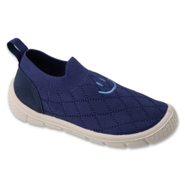 Befado barns tofflor 102x032 marinblå med en prydnad