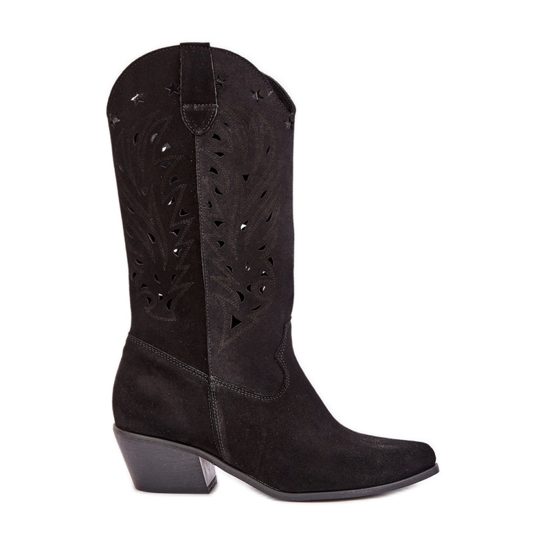 Suede Boots med en OpenWork Upper Zazoo 3609 svart