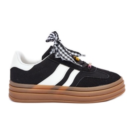 Kvinnors sneakers med svarta stift