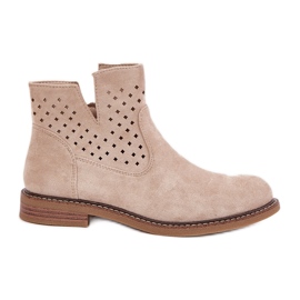 Flat -hanterade stövlar med en OpenWork Boot Light Beige