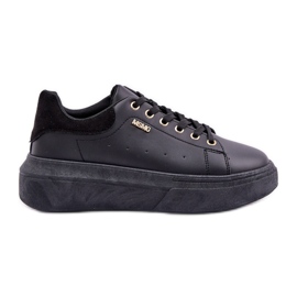 Kvinnors sneakers på plattformen Eco Leather Black svart