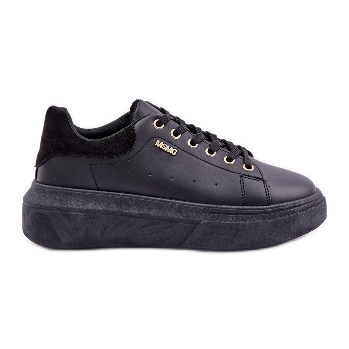 Kvinnors sneakers på plattformen Eco Leather Black svart