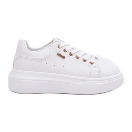 Kvinnors sneakers på plattformen Eco Leather White vit