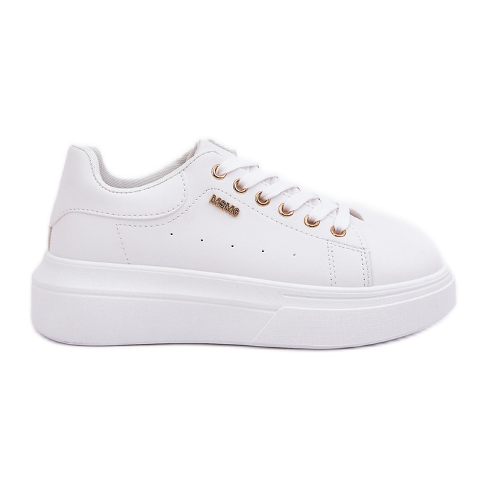 Kvinnors sneakers på plattformen Eco Leather White vit