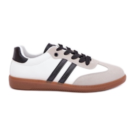 Låga vita och vita kvinnors sneakers sneakers
