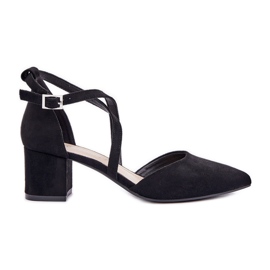 Pumpar på Eco Suede Post Sergio Leone Black svart