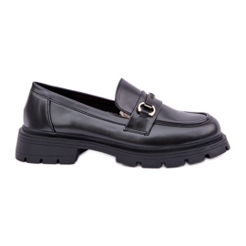 Klassiska kvinnors loafers med Eco Leather Black svart