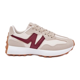 Beige-bord sneakers sneakers sportskor