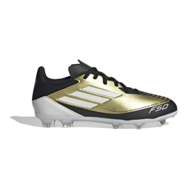 Adidas junior f50 liga fg/mg messi if6919 pln skor gyllene