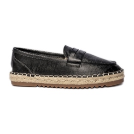 Espadrilles kvinnors svarta loafers