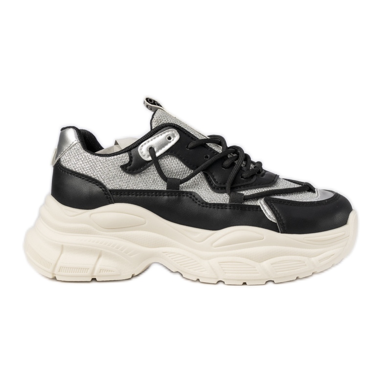 Kvinnors svarta sportsneakers