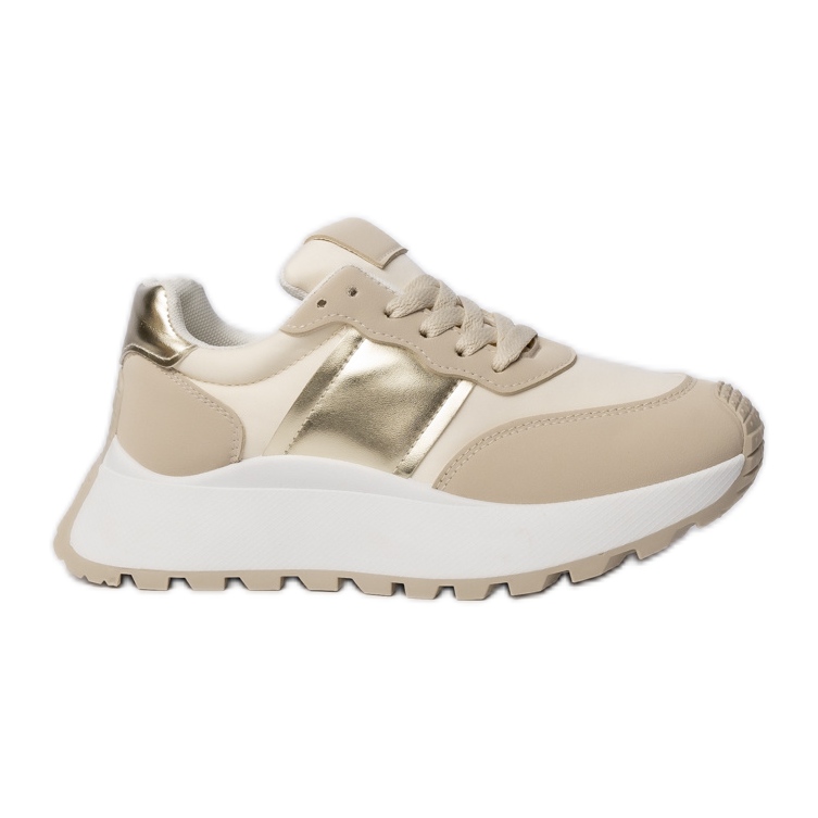 Kvinnors beige sportsneakers